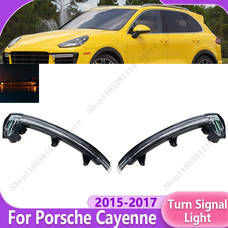 Car Blind Spot Mirror - Auto-LED-Rückspiegel-Blinkleuchte für Porsche Cayenne 2015-2017 Blinker