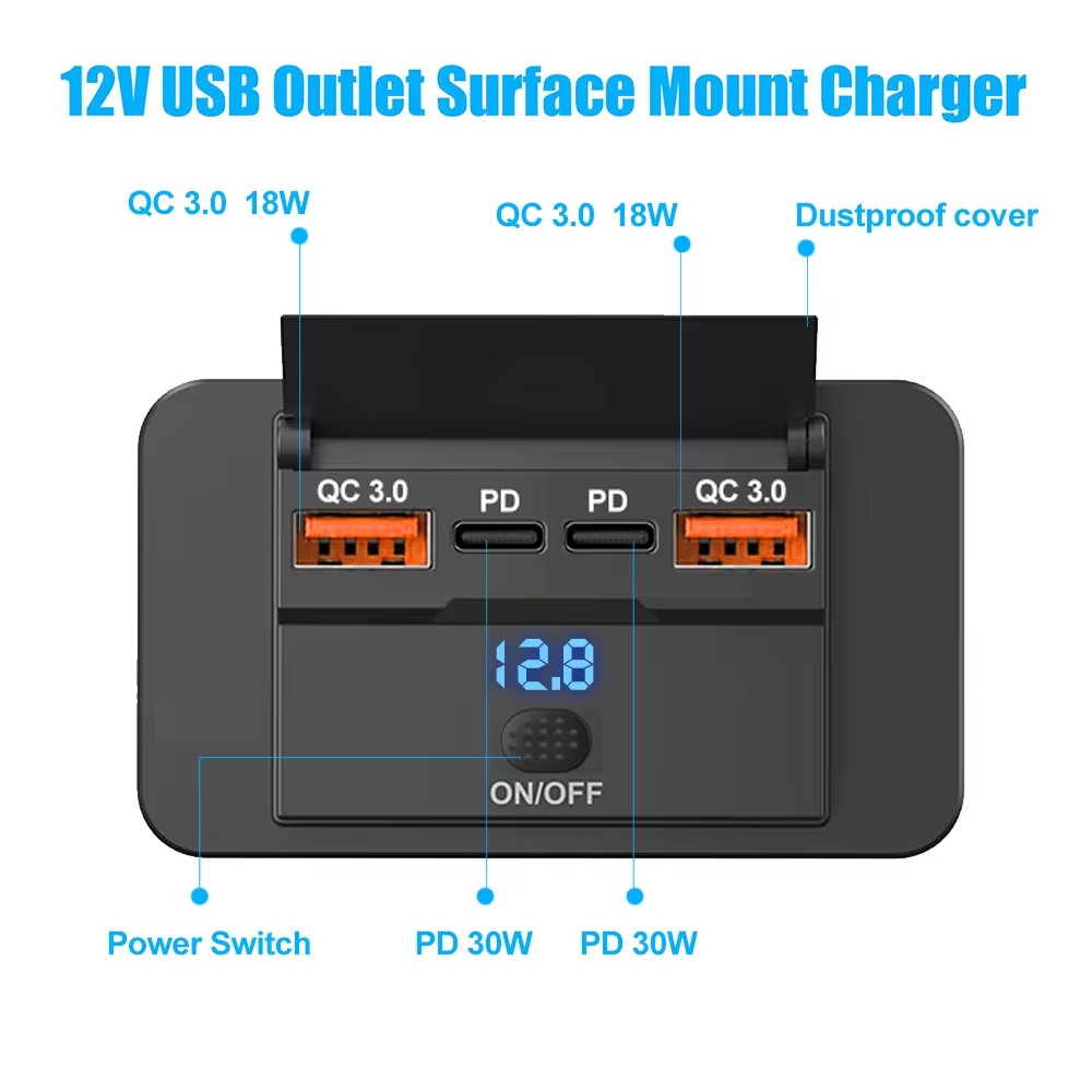 96 W Dual PD Dual QC3.0 Typ C  – Car Accessories Thailand Bewertung und Preis