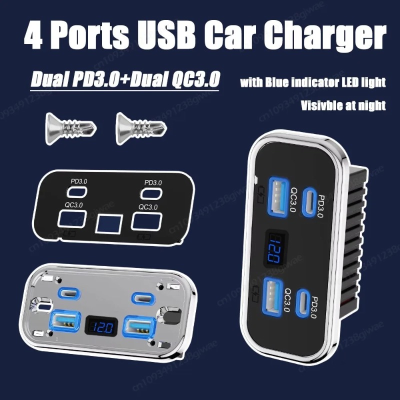 NEUE 4-Port 12-24V RV USB Outl – Car Accessories Thailand Bewertung und Preis